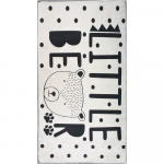 Must-valge pestav laste vaip 120x180 cm Little Bear - Vitaus