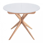 &Uuml;mmargune pikendatav s&ouml;&ouml;gilaud lisaplaadiga &oslash; 90 cm Jubi &ndash; Ragaba