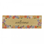 Kookoskiududest uksematt 40x120 cm Welcome Floral - Artsy Doormats