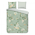 Roheline pikendatud satiin-puuvillast voodipesu kaheinimesevoodile 200x220 cm Sizena - Descanso