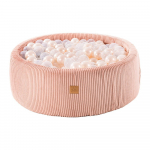 Roosa velvetist pallibassein &oslash; 90x30 cm Montessori - Meowbaby