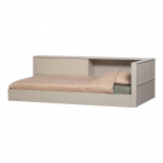 Beež m&auml;nnipuidust &uuml;heinimesevoodi ilma voodip&otilde;hjata 90x200 cm Carter - WOOOD