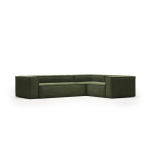 Roheline velvetist nurgadiivan Blok - Kave Home
