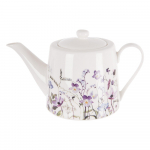 Valge/lilla portselanist teekann 1 l Louka - Orion