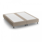 Beež polsterdatud kaheinimesevoodi ilma peatsita 140x200 cm Whale - Micadoni