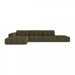 Khaki v&auml;rvi &scaron;enill-nurgadiivan (vasak nurk/diivanvoodiga) Chicago - Cosmopolitan Design
