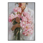 Tr&uuml;kitud pilt raamiga/l&otilde;uendil 70x100 cm Floral Embrace - Styler
