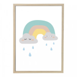 Seinaplakat naturaalses raamis Raam, 55 x 75 cm Saida - Bloomingville Mini