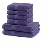 Komplektis 2 puuvillast lillat v&auml;rvi r&auml;tikut ja 4 r&auml;tikut Marina - DecoKing