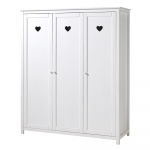 Valge laste riidekapp 159x191x57 cm Amori - Vipack