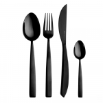 Mustast roostevabast terasest s&ouml;&ouml;giriistad 24 tk Black Luxure - Orion