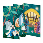 Tervituskaartide komplekt 5 tk j&otilde;ulumotiiviga Away in the Manger &ndash; Roger la Borde