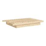 M&auml;nnipuidust kaheinimesevoodi koos voodip&otilde;hjaga 160x200 cm Kanso - Karup Design