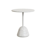 Valge terrazzo &uuml;mmargune s&ouml;&ouml;gilaud &oslash; 70 cm Saura - Kave Home
