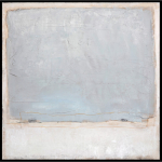 K&auml;sitsi maalitud maal 100x100 cm Blue Inside - Malerifabrikken