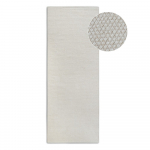 Kreem k&auml;sitsi kootud villaseguga vaip 80x200 cm Pradesh Natural White - Elle Decoration