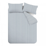 Sinine flanell voodipesu kaheinimesevoodile 200x200 cm Stripe - Catherine Lansfield