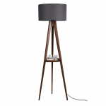 Must-pruun p&otilde;randavalgusti tekstiilist varjuga (k&otilde;rgus 154 cm) Sehbalı Tripod - Opviq lights