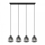 Must rippvalgusti klaasist varjuga &oslash; 15 cm Tarifa - Trio