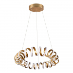 Kuldne LED rippvalgusti &oslash; 55 cm Curl - Trio