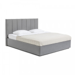 Hall polsterdatud kaheinimesevoodi koos voodip&otilde;hja ja panipaigaga 160x200cm Thessa Bold Line - Bonami Selection