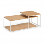 Tammespoonist pealispinnaga diivanilauad 2tk komplektis 50x100 cm Yoana - Kave Home