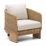 Beež puidust-kunstlikust rotangist aiatool Xoriguer - Kave Home