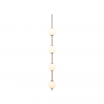 Messingiv&auml;rvi metallist LED-rippvalgusti klaasist varjuga &oslash; 12 cm Audrey - UMAGE