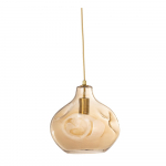 Pruun rippvalgusti klaasist varjuga &oslash; 30 cm Azizi - Bloomingville