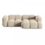 Beež sametist nurgadiivan (parem nurk/laiendiga) Loretto &ndash; Cosmopolitan Design