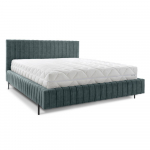 Petrooleumiv&auml;rvi polsterdatud kaheinimesevoodi koos panipaiga ja voodip&otilde;hjaga 160x200 cm Plissa - ELTAP