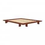 Terrakottapunane m&auml;nnipuidust kaheinimesevoodi koos voodip&otilde;hjaga, ilma peatsita 180x200 cm Japan - Karup Design
