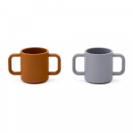 Sinised/oranžid silikoonist laste topsid 2tk komplektis Lili - Kave Home