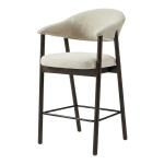 Pruun/kreemikas polsterdatud baaritool k&auml;etugedega (istme k&otilde;rgus 67 cm) Elk - Unique Furniture