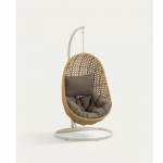 Helehall/naturaalne polsterdatud ripp-aiatool Cira - Kave Home