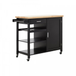 Kummipuust serveerimislaud ratastel 48x105 cm Frankfurt - Premier Housewares