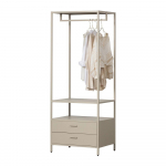 Beež avatud metallist riidekapp 70x185x54 cm Ferris - WOOOD