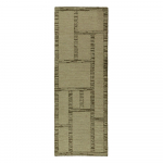 Roheline k&auml;sitsi kootud villane jooksja 80x230 cm Harris Modula Wool - Flair Rugs