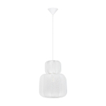 Mattvalge kangast ripplamp &oslash; 28 cm Delina - Nova Luce
