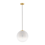 Valge/kuldne klaasist ripplamp &oslash; 30 cm Vita - Nova Luce