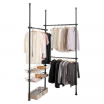 Must metallist teleskoopiline riidestange Herkules - Wenko