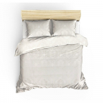 Kreem damaskusest voodikatte ja padjakatete komplekt 240x260 cm Beste &ndash; Mijolnir