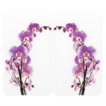 Klaasist pliidikatte komplekt 2 tk, 52 x 30 cm Orchid Blossom - Wenko