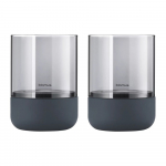 2 hallist klaasist k&uuml;&uuml;nlajalgade komplekt betoonist alusega Calma - Blomus