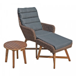 Pruun aiatool koos jalatoe ja lauaga Caliva komplekt - Garden Pleasure