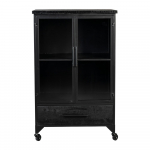 Must metallist vitriinkapp 65x105 cm Ferre - White Label