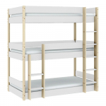 Valge-puiduv&auml;rvi laste narivoodi 90x190 cm Valka - Marckeric