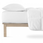 Valge trikotaažist kummiga lina 200x220 cm Boxspring - Andrea Simone