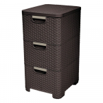 Tumepruun plastikust madal vannitoakapp 33x60 cm Style - Curver