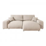 Beež velvetist nurgadiivan (muutuv) Justin - Ropez